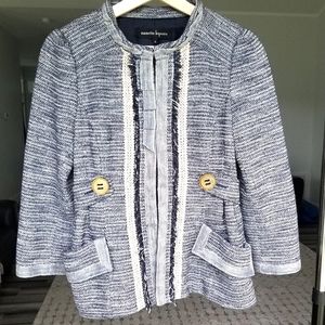 Nanette lepore tweed blazer jacket size 4